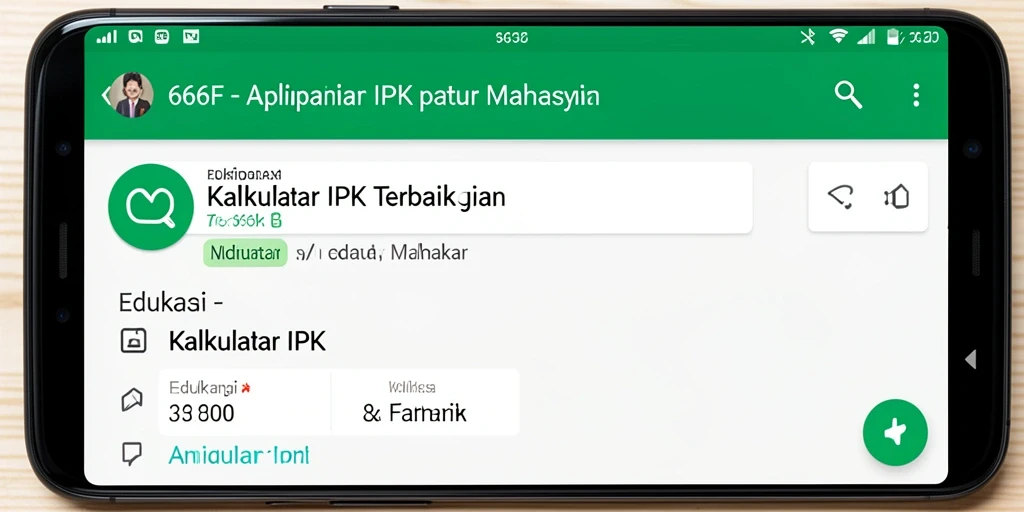 Tampilan antarmuka 666F dengan grafik perkembangan IPK yang menarik.