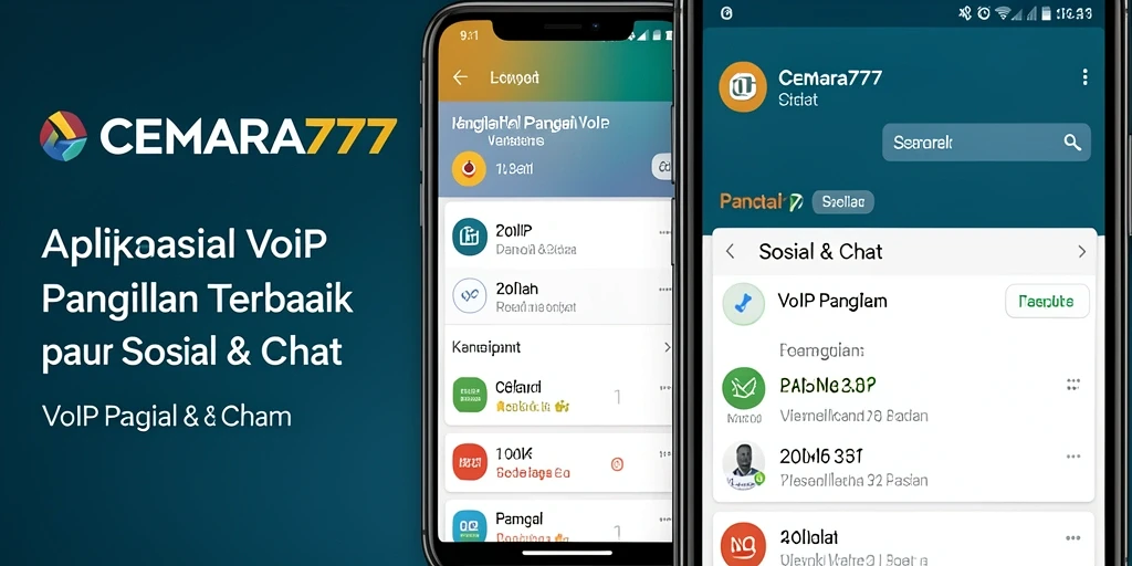 Tampilan antarmuka CEMARA777 yang intuitif untuk panggilan VoIP.