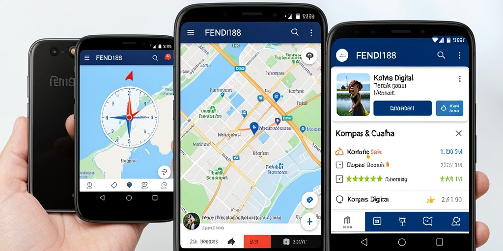 Antarmuka FENDI188 yang menarik untuk navigasi Kompas Digital.