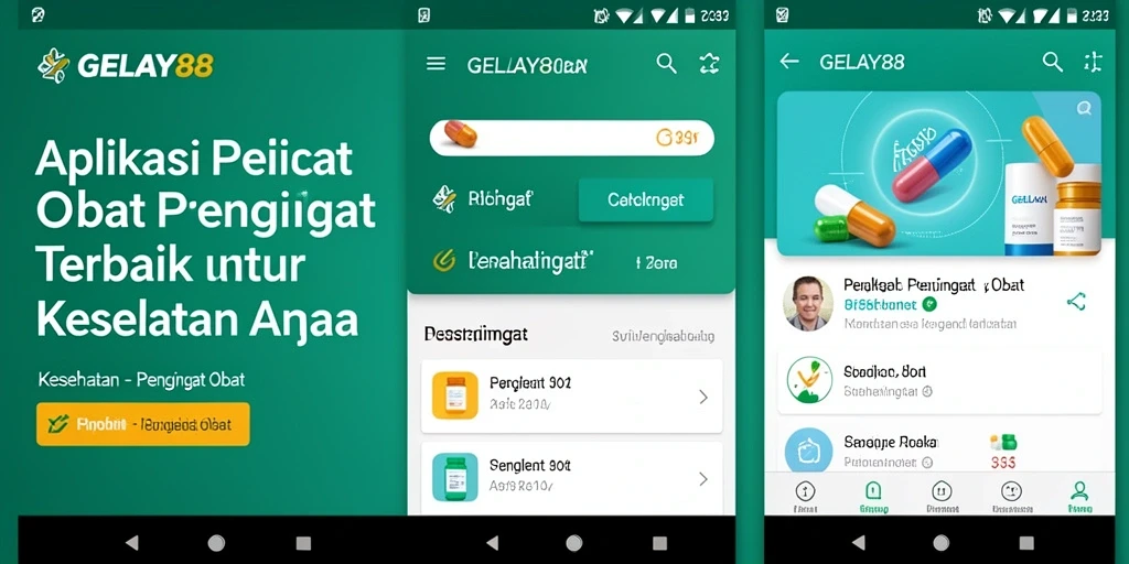 Antarmuka sederhana dan mudah digunakan dari aplikasi Pengingat Obat.