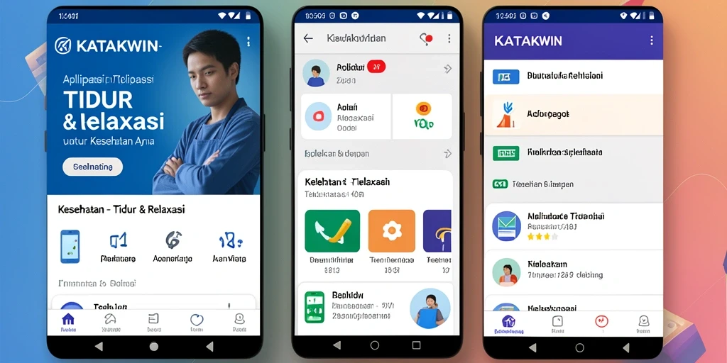 Tampilan intuitif KATAKWIN untuk pengalaman Tidur & Relaksasi yang optimal.