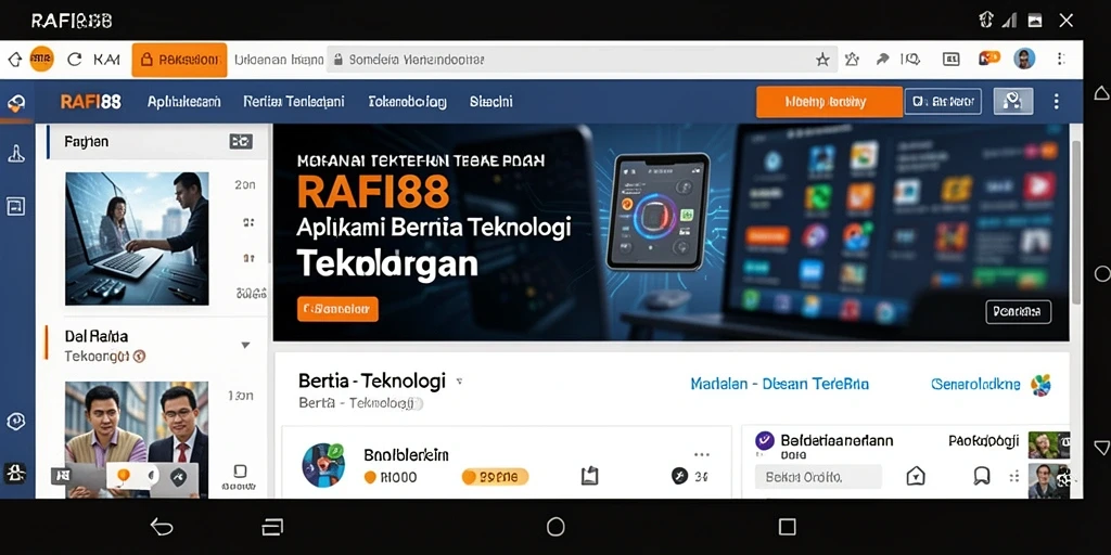 Antarmuka modern dan informatif dari aplikasi RAFI88.